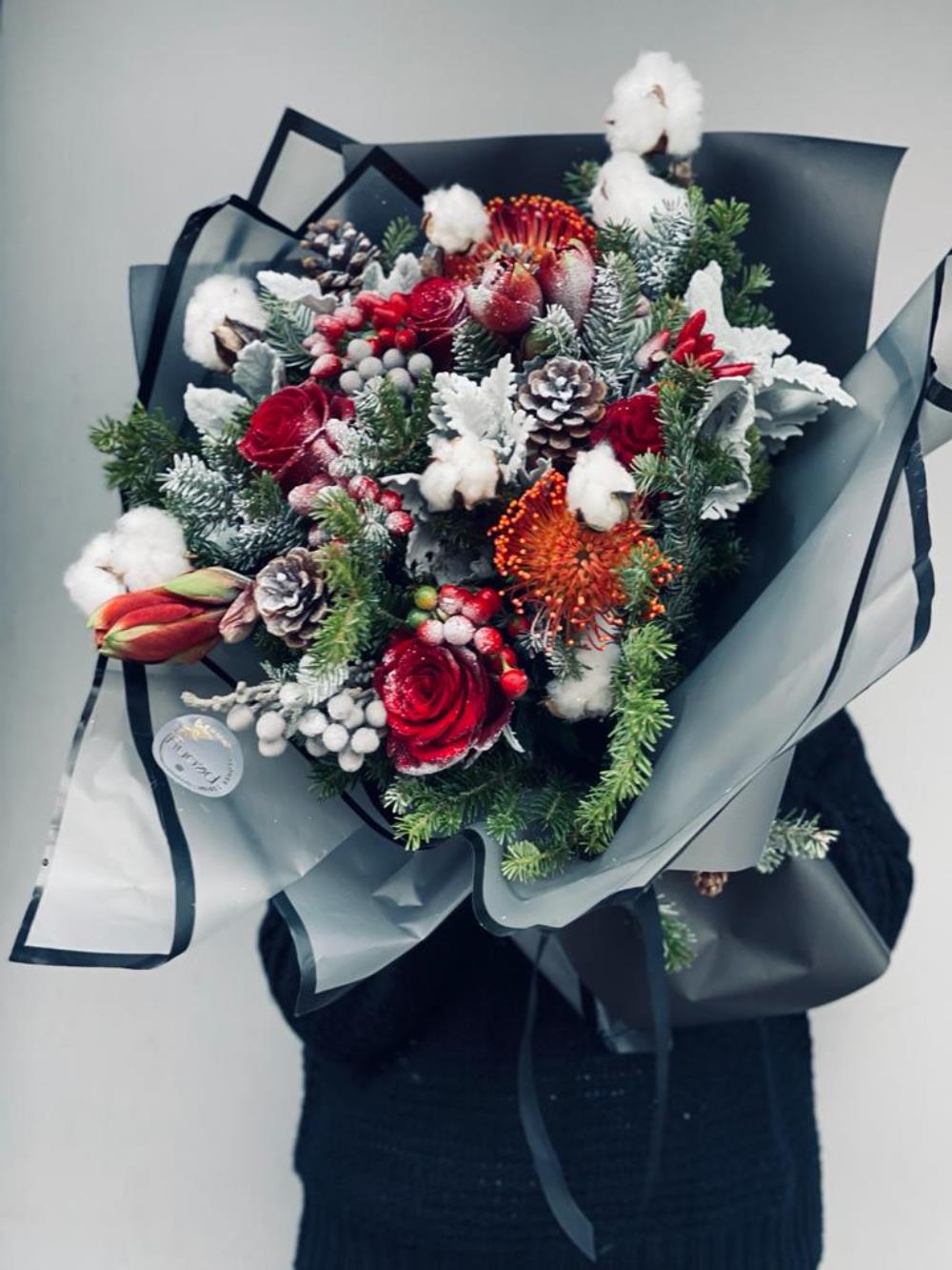 Snowy Cotton Bouquet